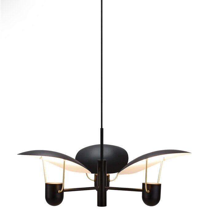 Tabiola - Black & Brass Modern Italian Style 3 Light Pendant