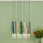 I Idony - Modern Coloured Glass LED Cluster Pendant