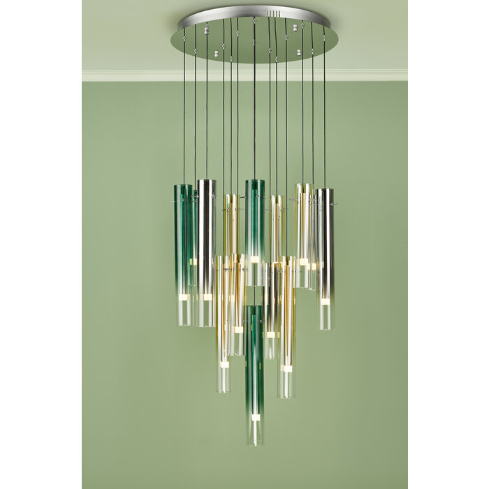 I Idony - Modern Coloured Glass LED Cluster Pendant