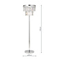 Athena - Large Art DecoCrystal & Chrome Floor Lamp