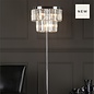 Athena - Large Art DecoCrystal & Chrome Floor Lamp