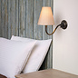 Hicks Single Wall Light in Brass with Linen Shade - David Hunt