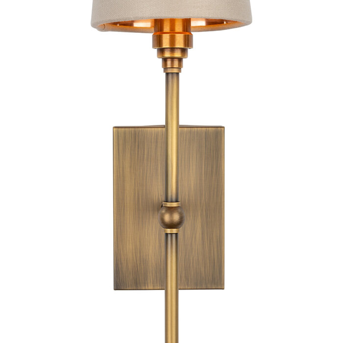 Durrell Single Brass Wall Light - David Hunt