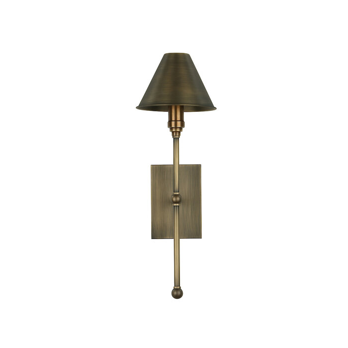 Durrell Single Brass Wall Light - David Hunt