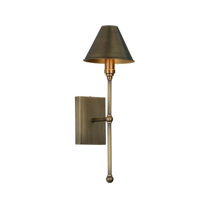 Durrell Single Brass Wall Light - David Hunt