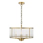 Evie - Antique Bronze & Glass Art Deco Feature Pendant Light