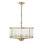 Evie - Antique Bronze & Glass Art Deco Feature Pendant Light