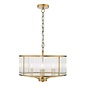 Evie - Antique Bronze & Glass Art Deco Feature Pendant Light