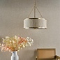 Nella - 5 Light Gold Leaf and Seagrass Shade Pendant