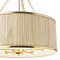 Nella - 5 Light Gold Leaf and Seagrass Shade Pendant