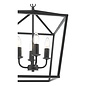 Fiona - 4 Light Black Lantern Feature Pendant