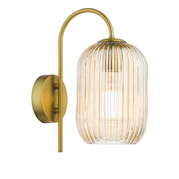 Idrah - Bronze & Champagne Glass Wall Light