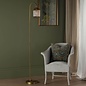 Idrah - Bronze & Champagne Glass Floor Lamp