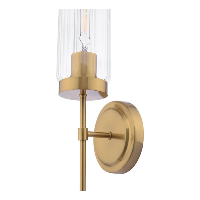 Jody - Minimalist Glass and Polished Bronze Wall Light