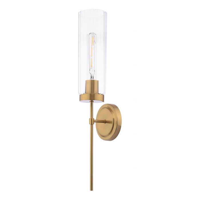 Jody - Minimalist Glass and Polished Bronze Wall Light