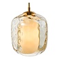 Majique - Champagne Glass and Brass Pendant