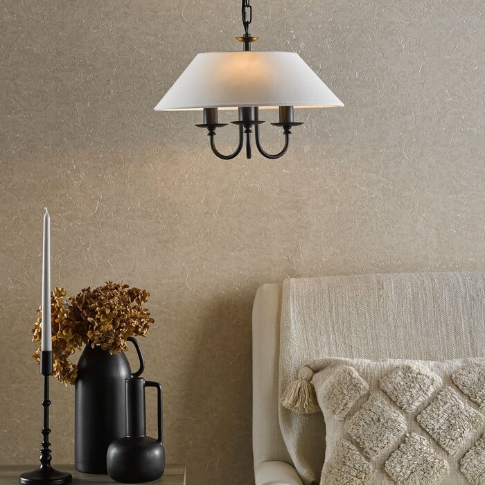 Siran - Coolie Shade Townhouse Shadelier - 3 Light - Black