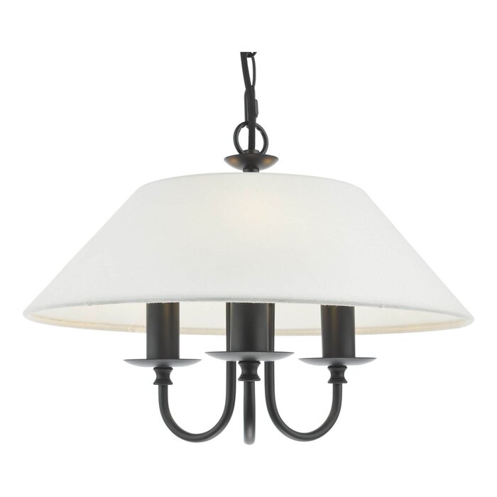 Siran - Coolie Shade Townhouse Shadelier Feature Light - 3 Light - Black