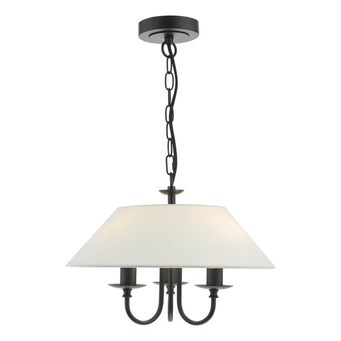 Siran - Coolie Shade Townhouse Shadelier Feature Light - 3 Light - Black
