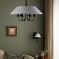 Siran - 6 Light Black Shadelier Feature Pendant with White Linen Shade