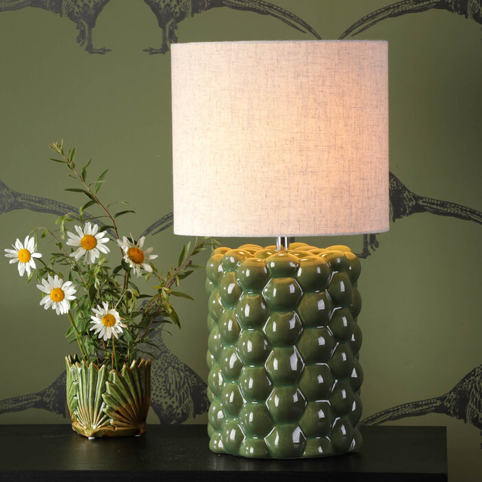 Jayden Table Lamp Green Reactive Glaze With Shade