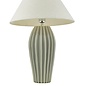 Rosario Table Lamp Grey Crackle Glaze With Shade