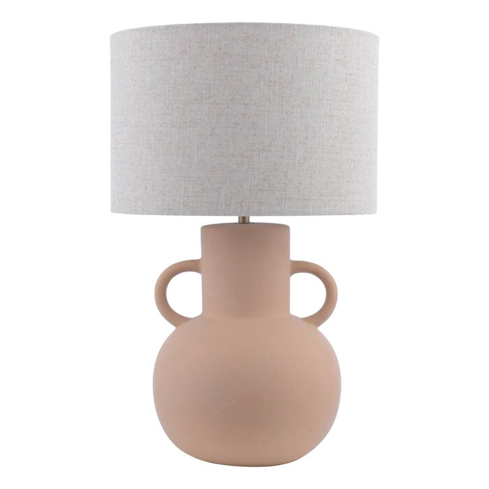 Urn Ceramic Table Lamp Terracotta With Shade