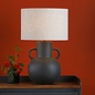 Urn Ceramic Table Lamp Black With Shade