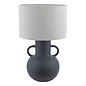 Urn Ceramic Table Lamp Black With Shade