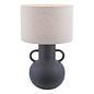 Urn Ceramic Table Lamp Black With Shade