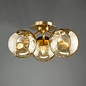 Celia - Low Ceiling Amber Dimpled Glass Ceiling Light