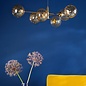 Vignette - Large Sputnik Aged Brass Feature Pendant Chandelier with Champagne Dimpled Glass