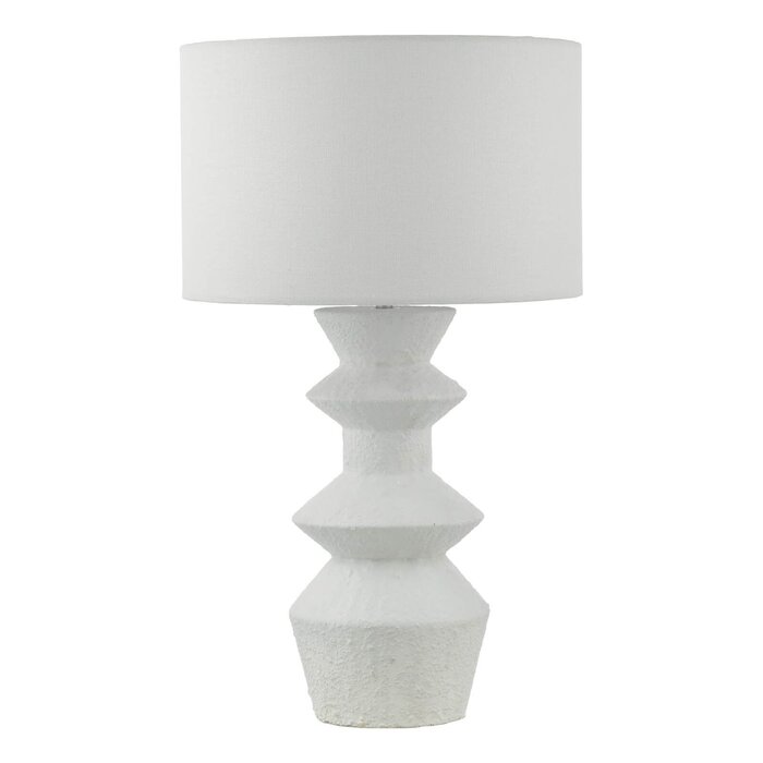 Bidelia Table Lamp Matt White With Shade