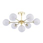 Coen - Semi Flush Sputnik Ceiling Light - Gold & Confetti Glass