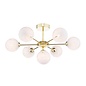 Coen - Semi Flush Sputnik Ceiling Light - Gold & Confetti Glass