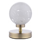 Globe - Touch Table Lamp Antique Brass & Confetti Glass