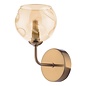Freya - Wall Light Antique Bronze & Champagne Dimpled Glass