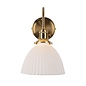 Hadano Wall Light Natural Brass & Ceramic Domed Shade