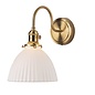 Hadano Wall Light Natural Brass & Ceramic Domed Shade