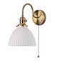 Hadano Wall Light Natural Brass & Ceramic Domed Shade