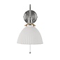 Hadano Wall Light Antique Chrome & Ceramic Domed Shade