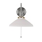 Hadano Wall Light Antique Chrome & Ceramic Shallow Shade