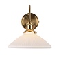 Hadano Wall Light Natural Brass & Ceramic Shallow Shade