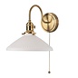 Hadano Wall Light Natural Brass & Ceramic Shallow Shade