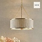 Nella - 5 Light Gold Leaf and Seagrass Shade Pendant