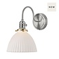 Hadano Wall Light Antique Chrome & Ceramic Domed Shade