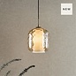 Majique - Champagne Glass and Brass Pendant