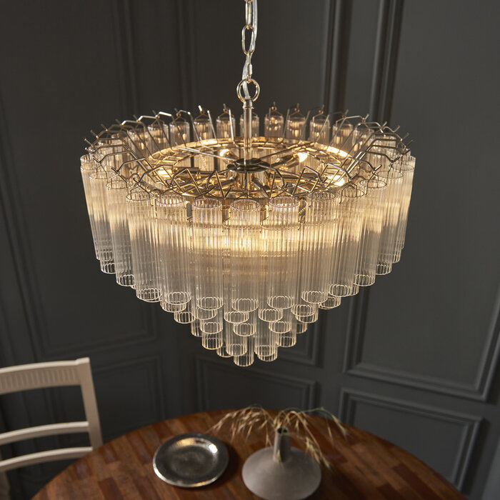 Toulouse - Showstopping Tiered Glass 12 Light Pendant