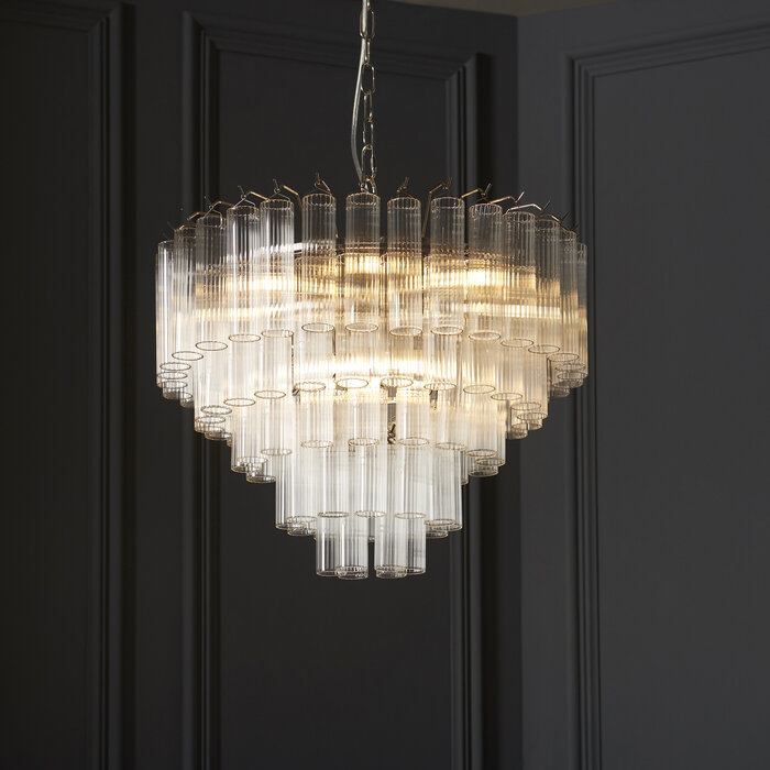 Toulouse - Showstopping Tiered Glass 12 Light Pendant