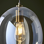 Satin Brass Oval Glass Pendant
